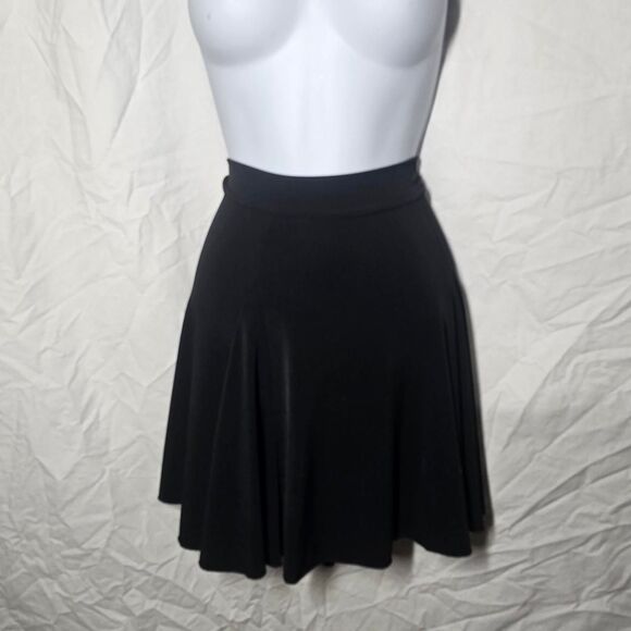 Y2k vintage black mini skater a-line skirt - Picture 1 of 4